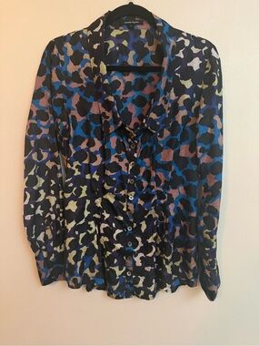Nanette Lepore 100% Silk Léopard Print Blouse